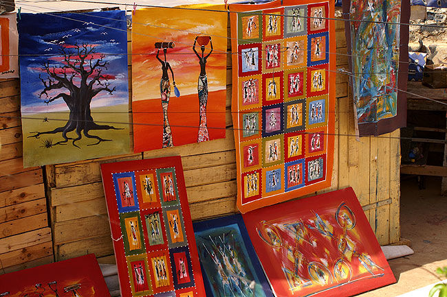 Tableau peinture sur sable - Blog d'objets d'art du Sénégal