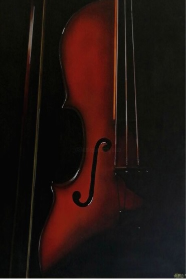 Violon, de Michel Ruelle dit Aero The Art Cycle