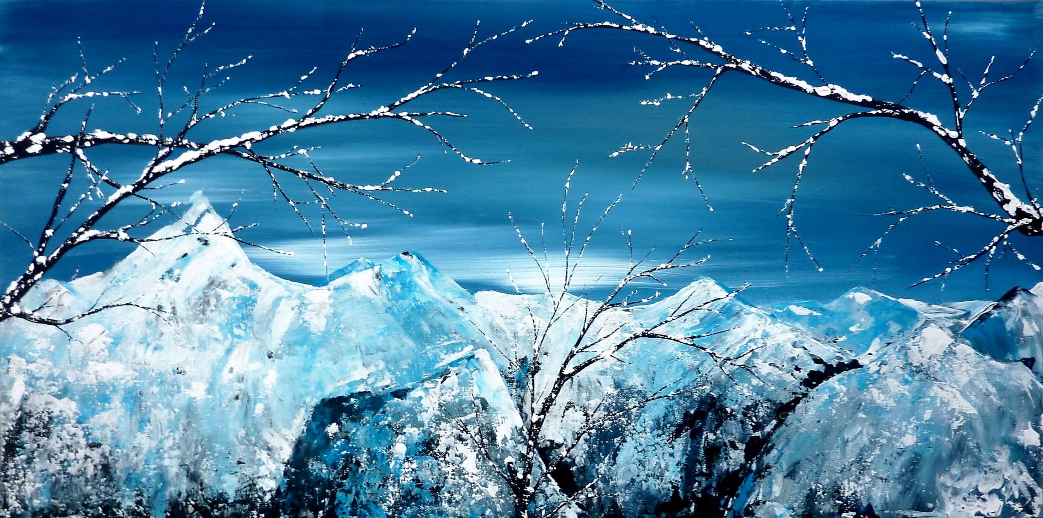 annerobin bleuglacier peinture paysage theartcycle photo_principale.jpg The Art Cycle