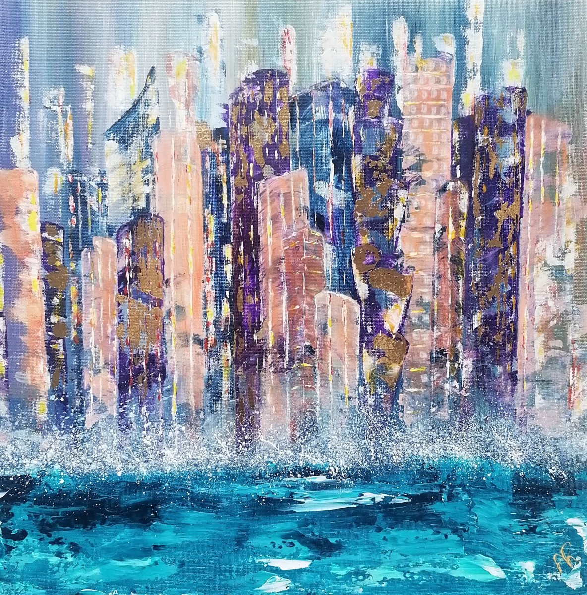 Pink and purple, de Anne Robin The Art Cycle