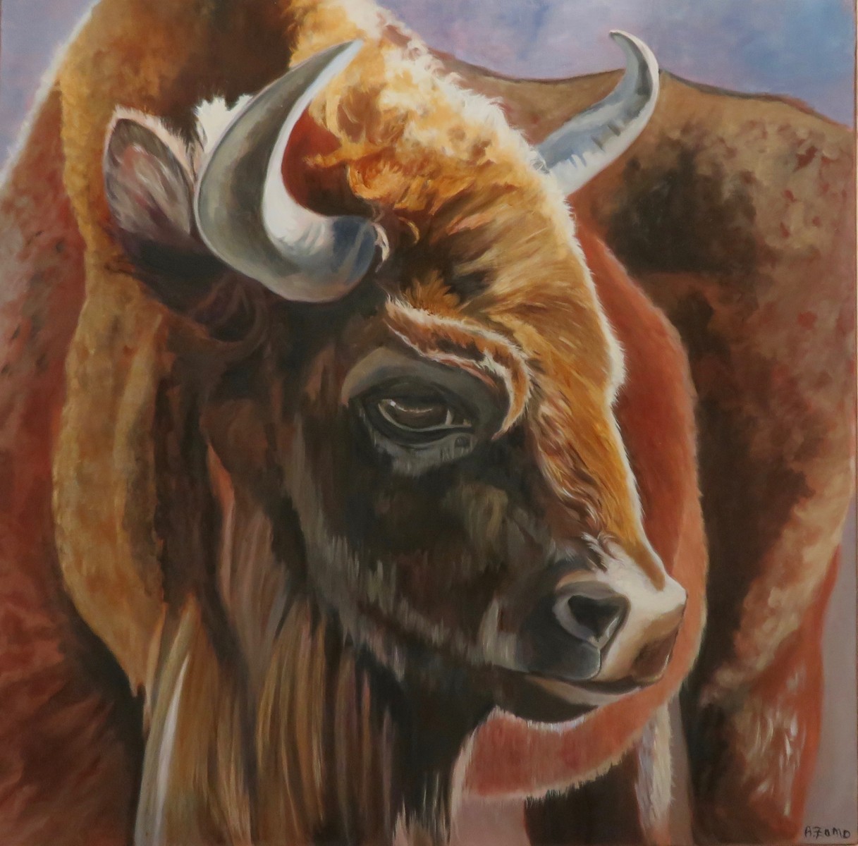 Portrait de bison, de Anne Zamo The Art Cycle