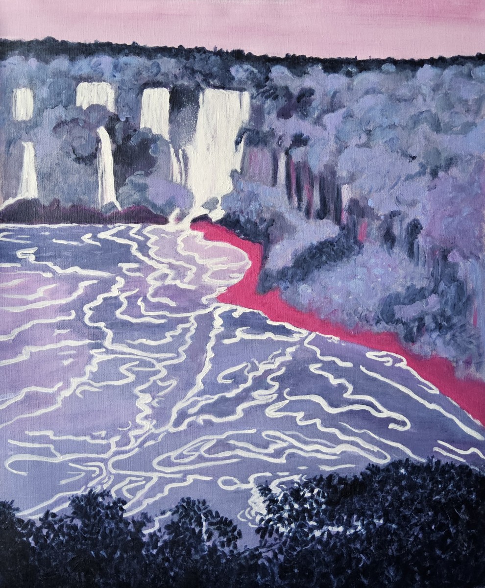 Chutes d'Iguazu roses, de Annie Darmon Tetart The Art Cycle