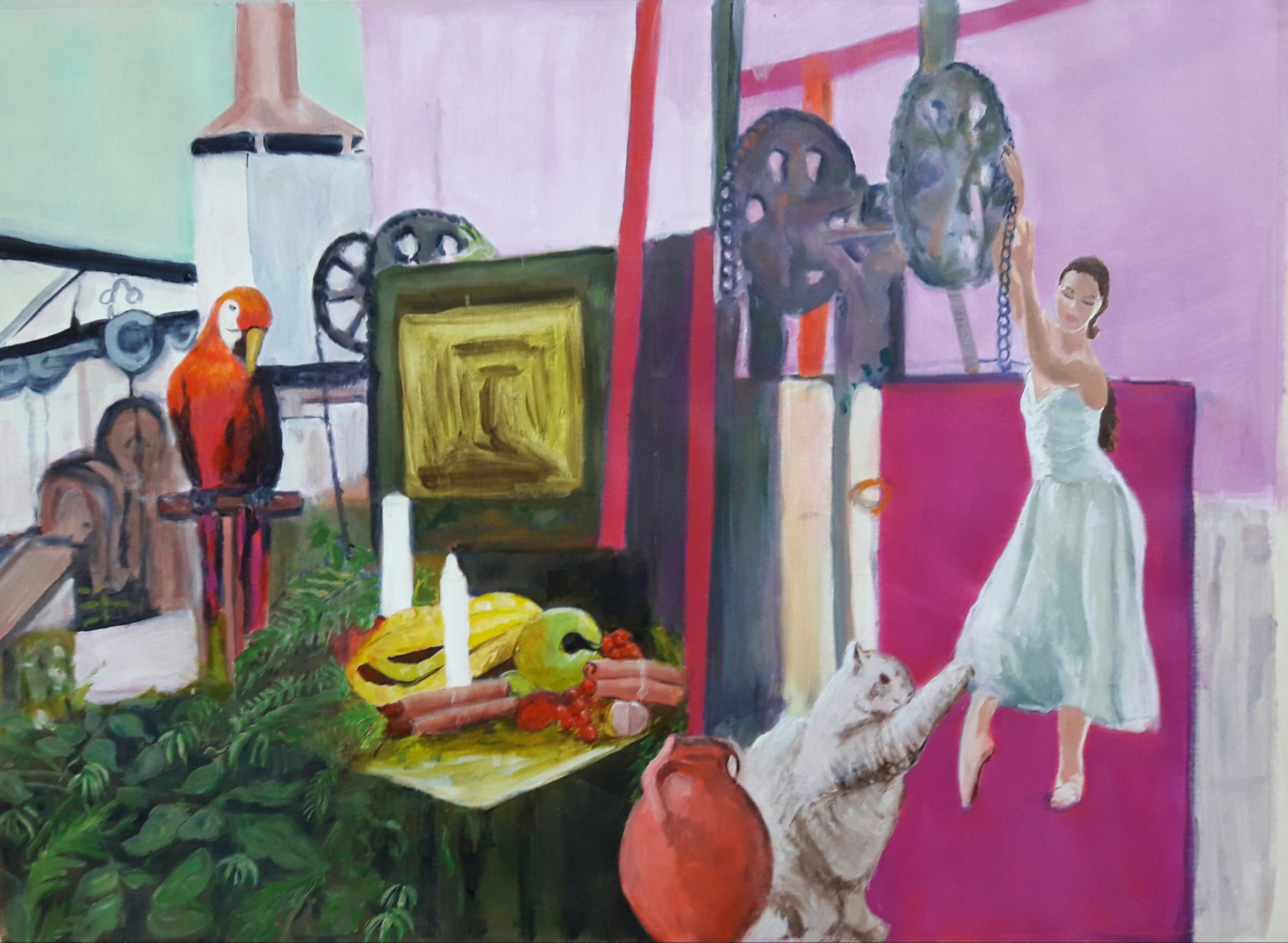 Engrenages et gros matou, de Annie Darmon Tetart The Art Cycle