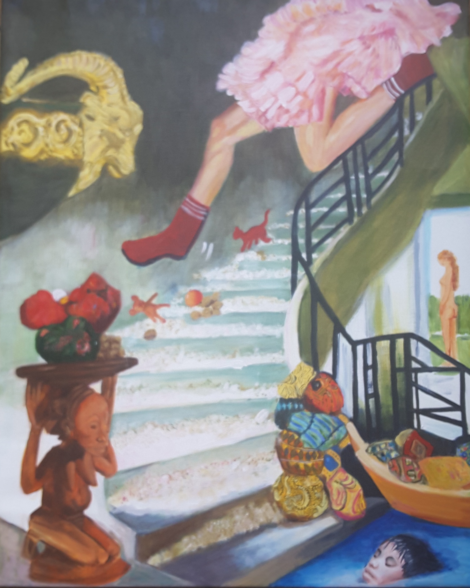 Femme descendant l escalier 2, de Annie Darmon Tetart The Art Cycle