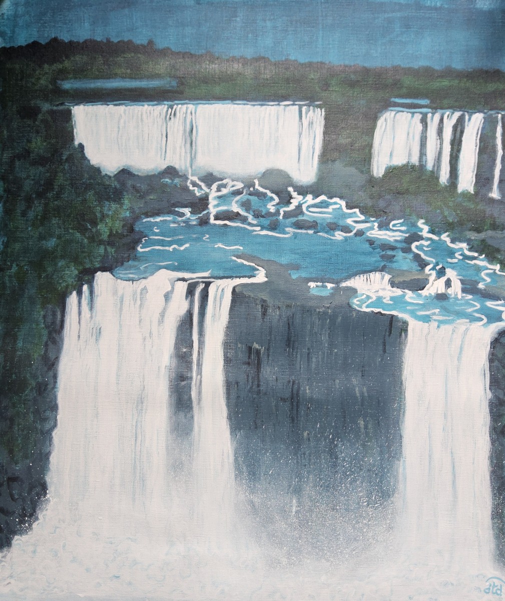 Iguazu bleu de Prusse, de Annie Darmon Tetart The Art Cycle