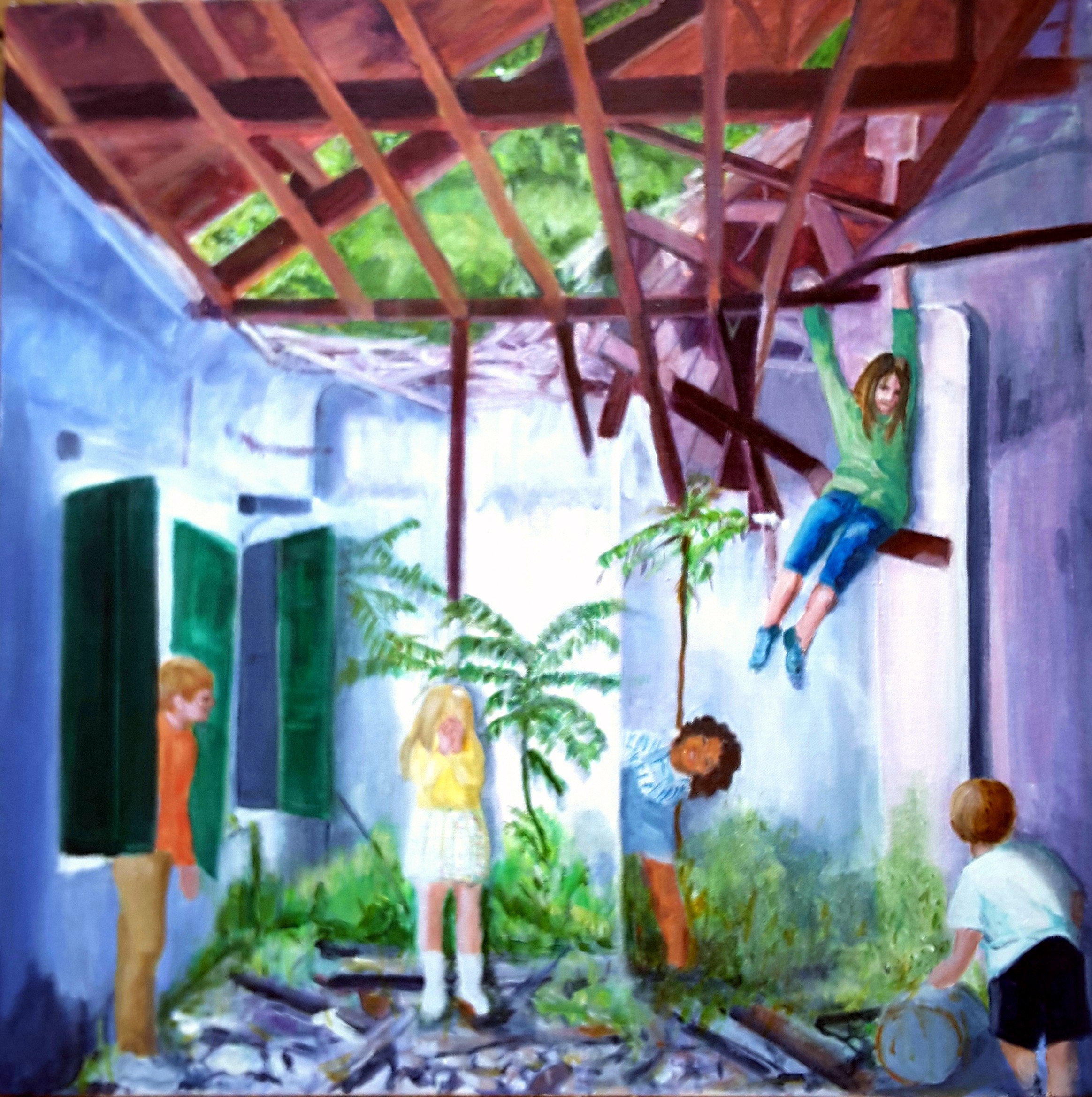 Jeux dans maison sur la butte, de Annie Darmon Tetart The Art Cycle