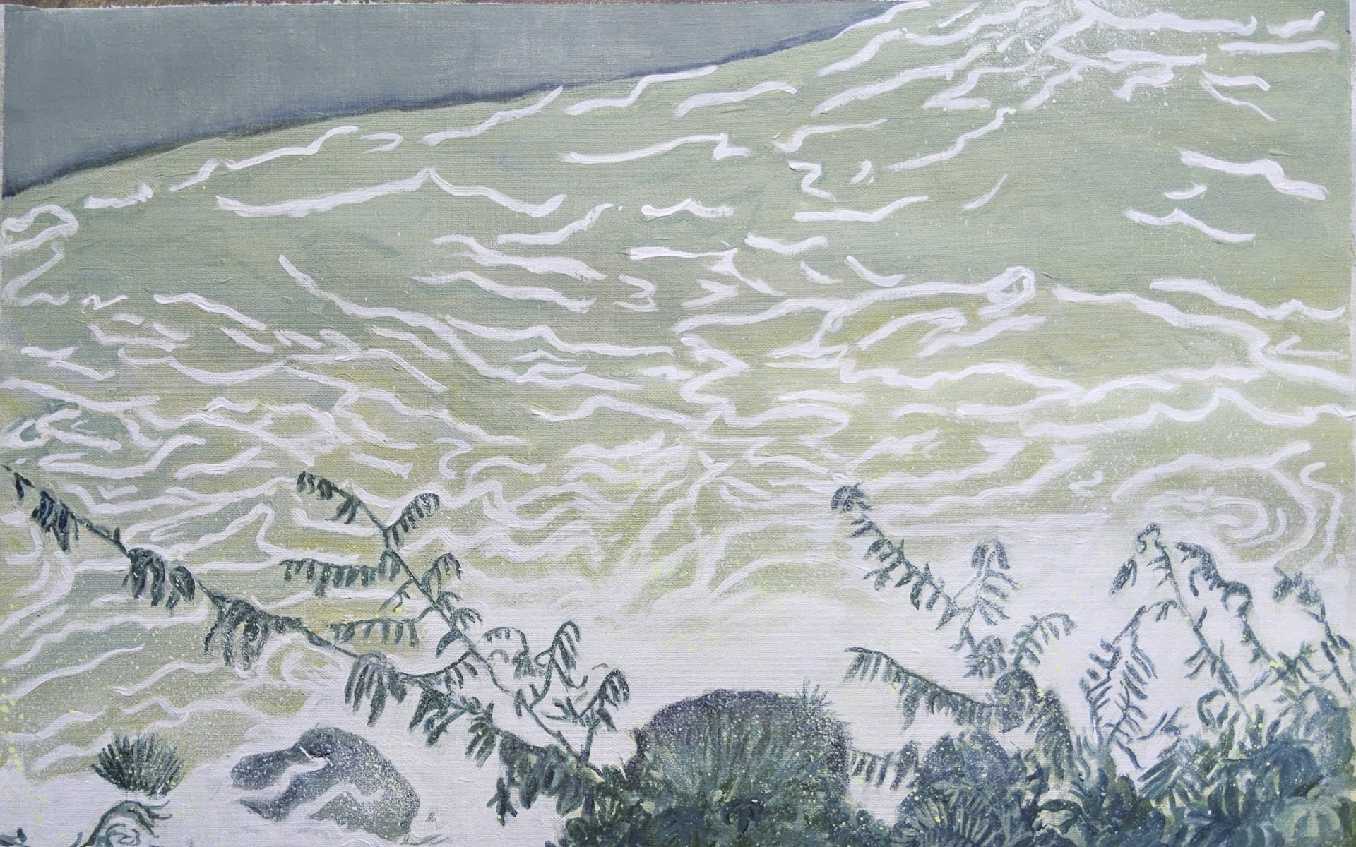 Remous d'Iguazu celadon, de Annie Darmon Tetart The Art Cycle