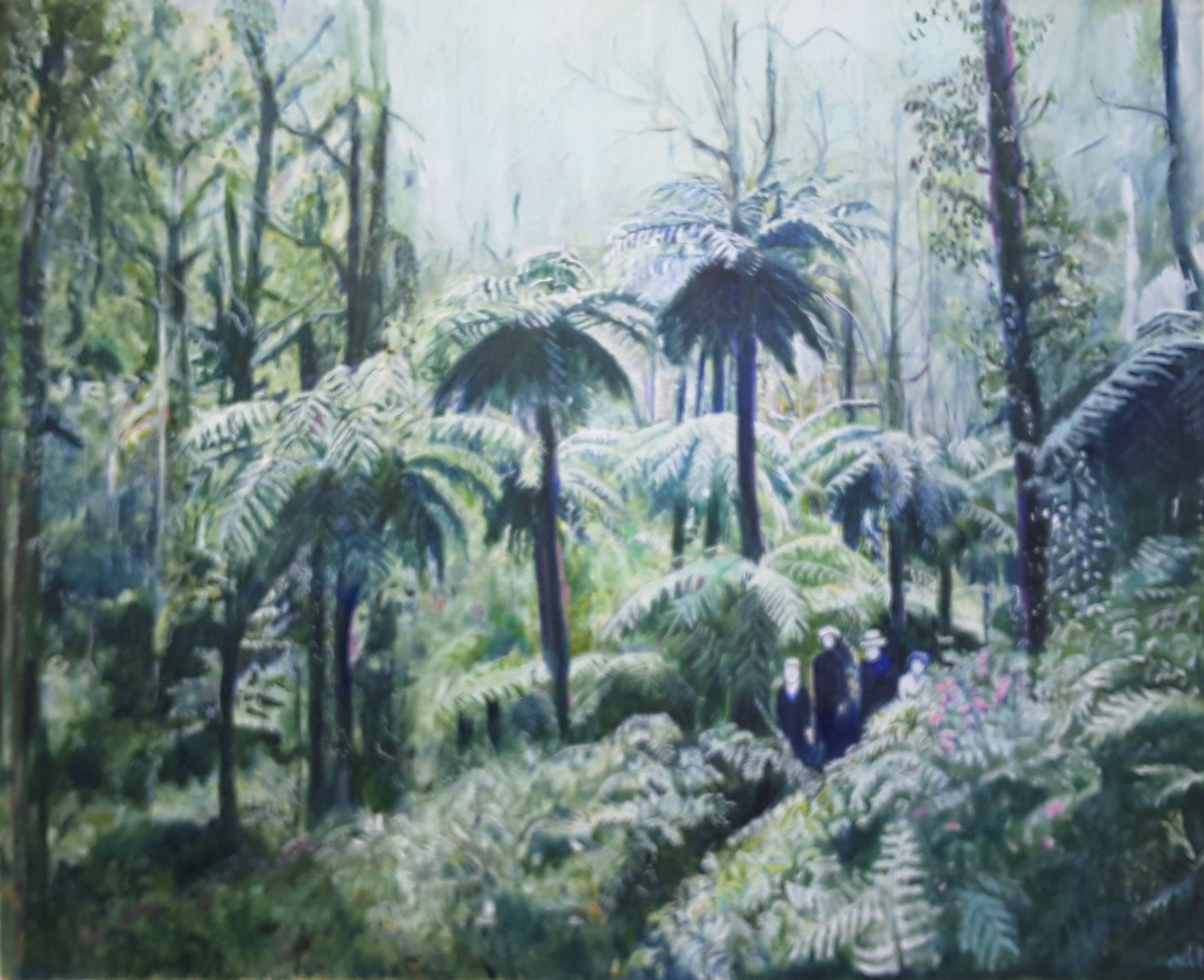 Sentier dans forêt de fougères géantes, de Annie Darmon Tetart The Art Cycle