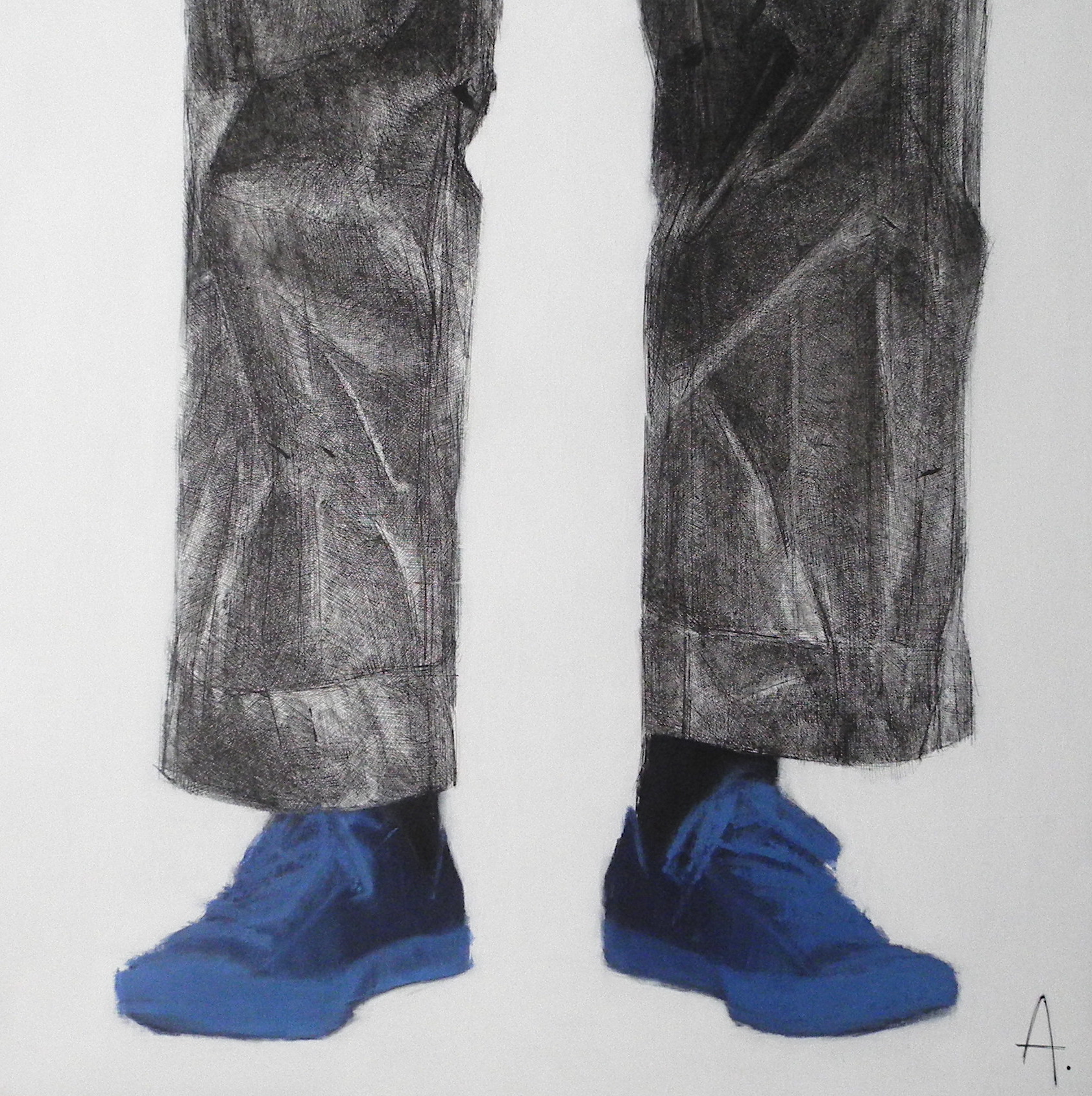 Encre grattée et baskets bleues, de Astrid Steenbrink The Art Cycle