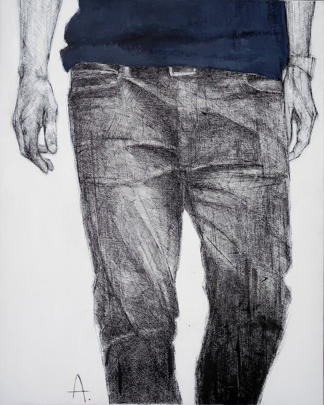 Encre grattée et bleu marine, de Astrid Steenbrink The Art Cycle