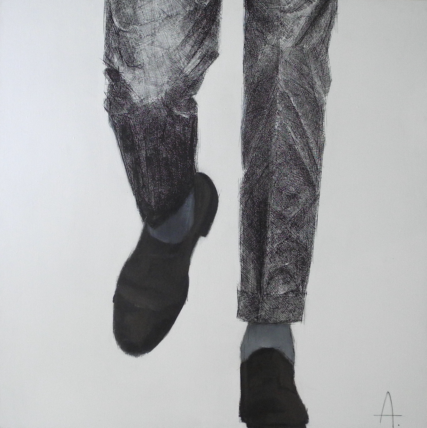 Encre grattée et cuir brun, de Astrid Steenbrink The Art Cycle