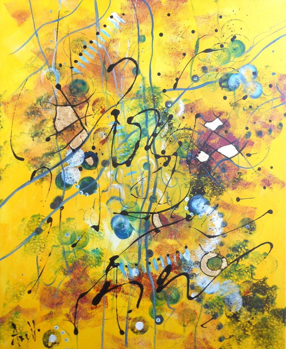 Abstrait Sous l'or de Klimt, de Axelle Bosler The Art Cycle