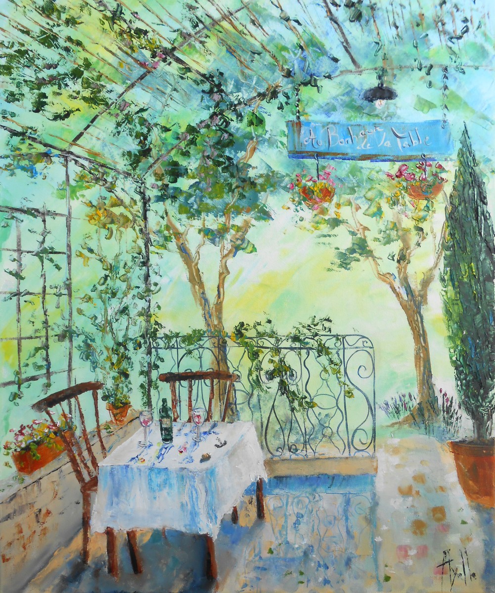 La terrasse ombragée, de Axelle Bosler The Art Cycle