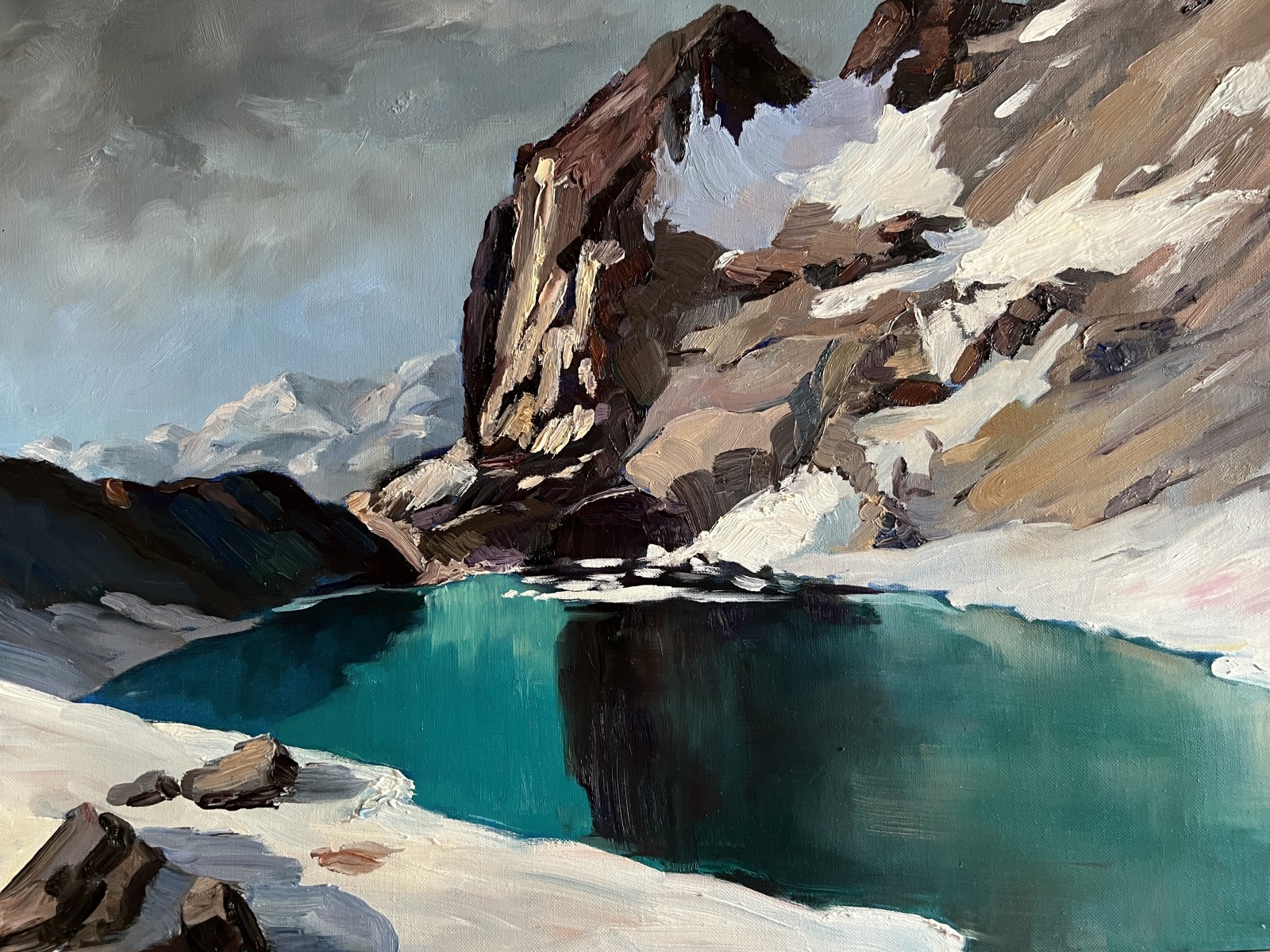 Dans les écrins le lac de l Eychauda, de Cécile Guth The Art Cycle