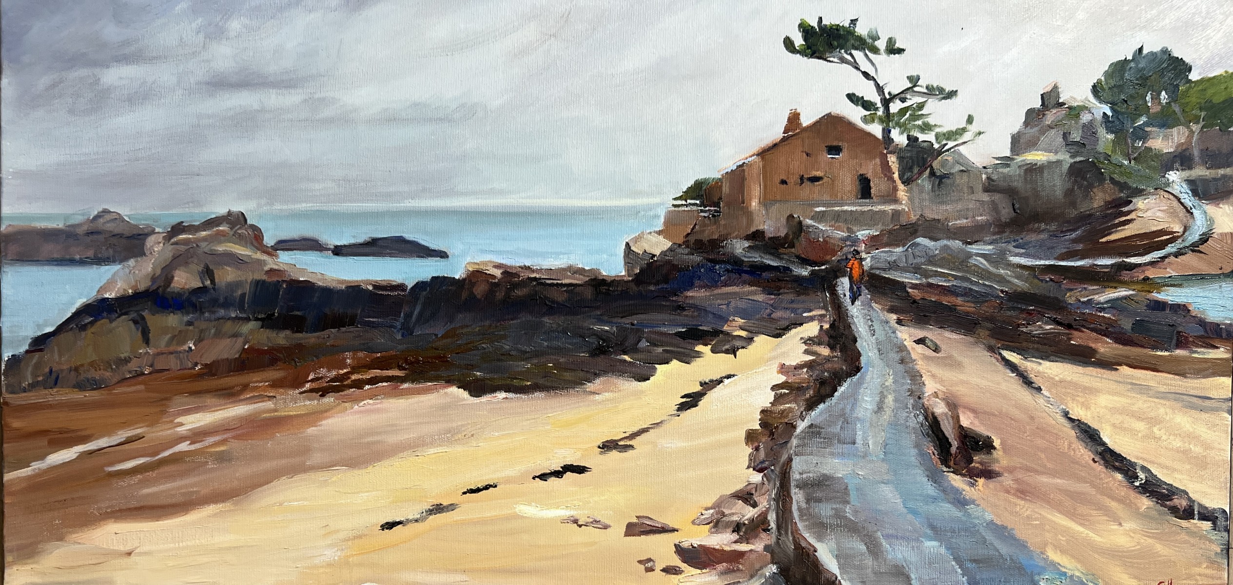 La plage du Guerzido à Bréhat, de Cécile Guth The Art Cycle