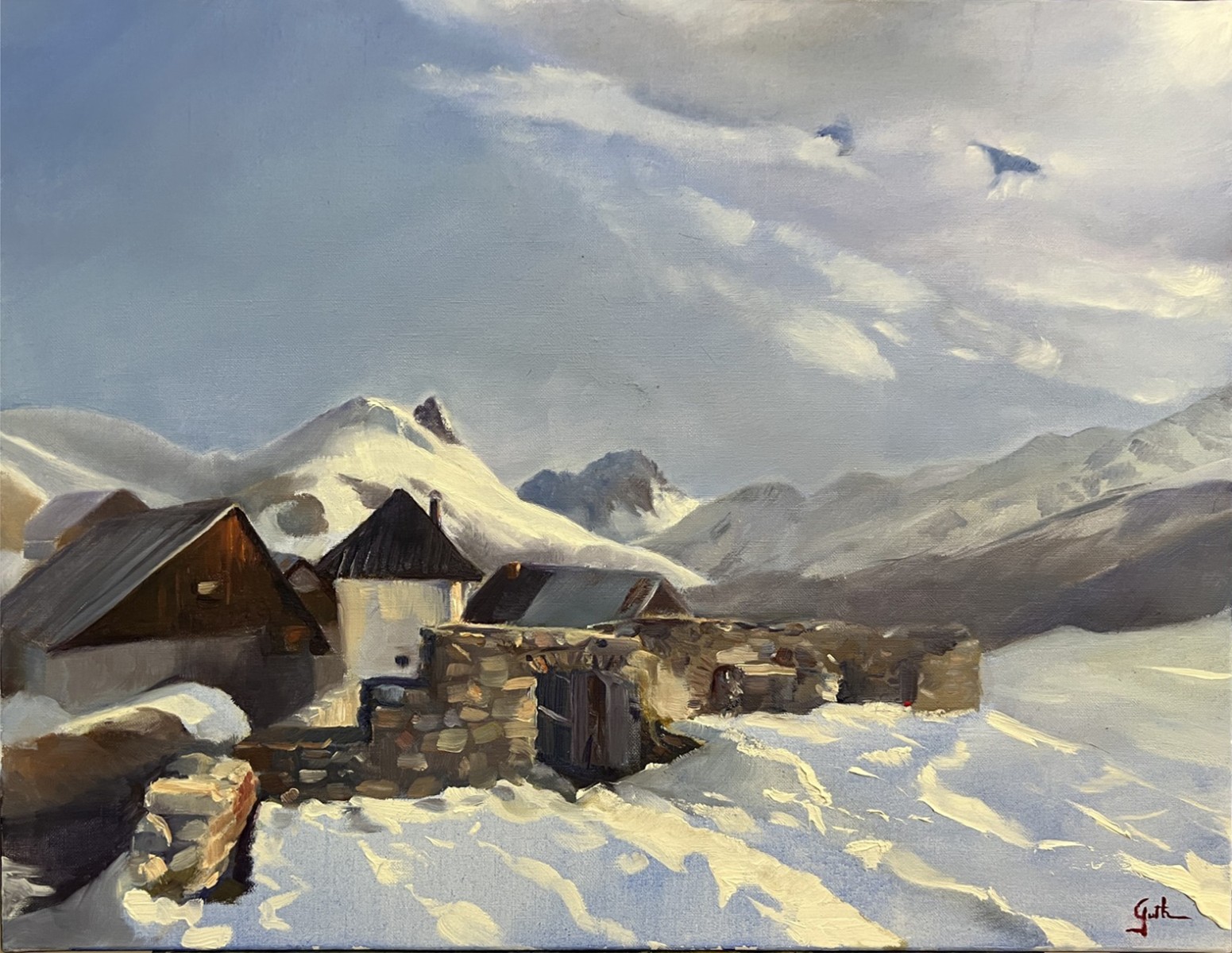 Le galibier vu de Point Ravier, de Cécile Guth The Art Cycle