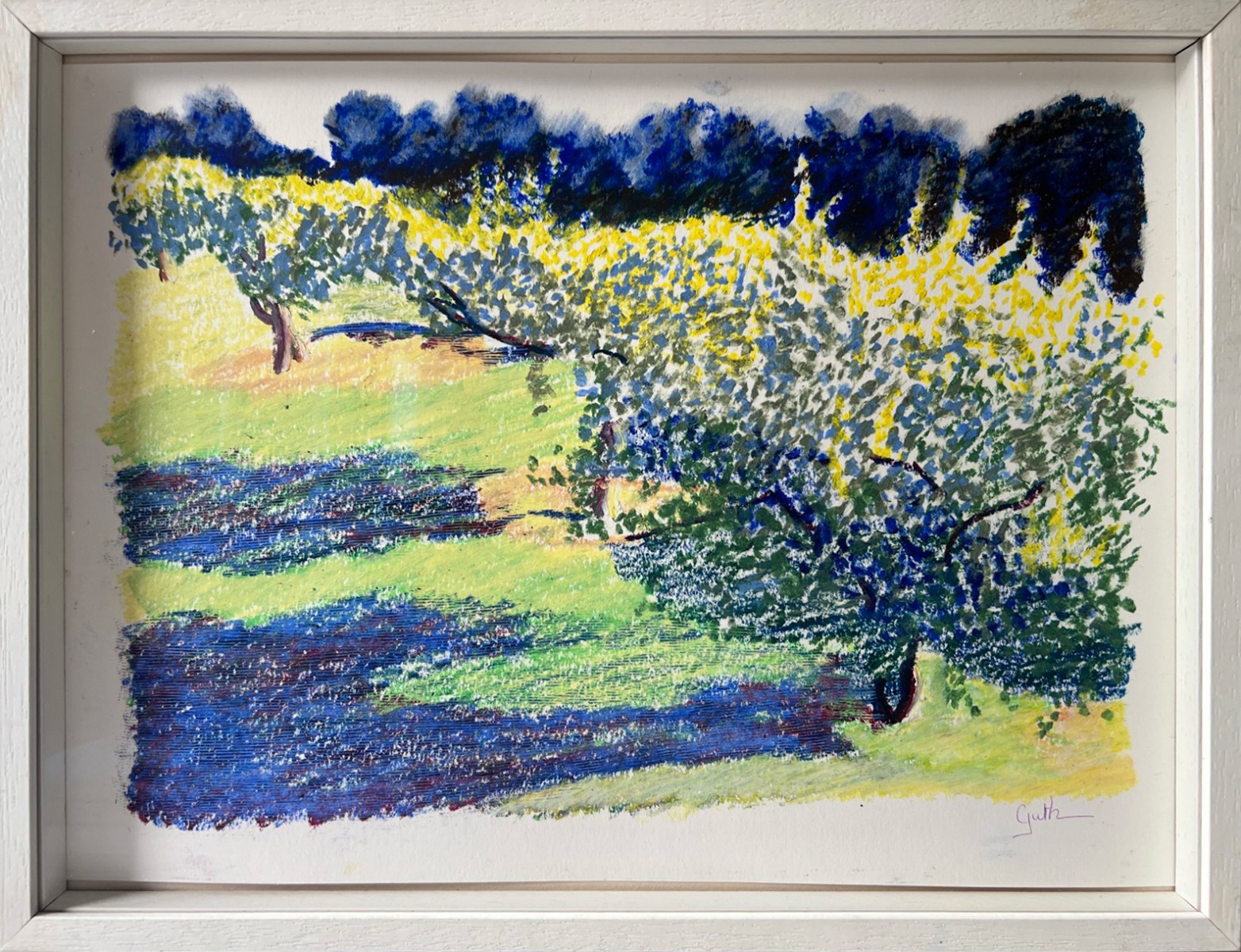 Les oliviers bleu, de Cécile Guth The Art Cycle