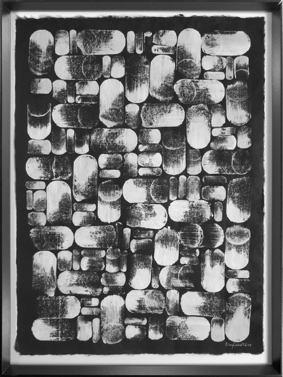 Traces sur noir No3, 2025, de Céline Frébault The Art Cycle
