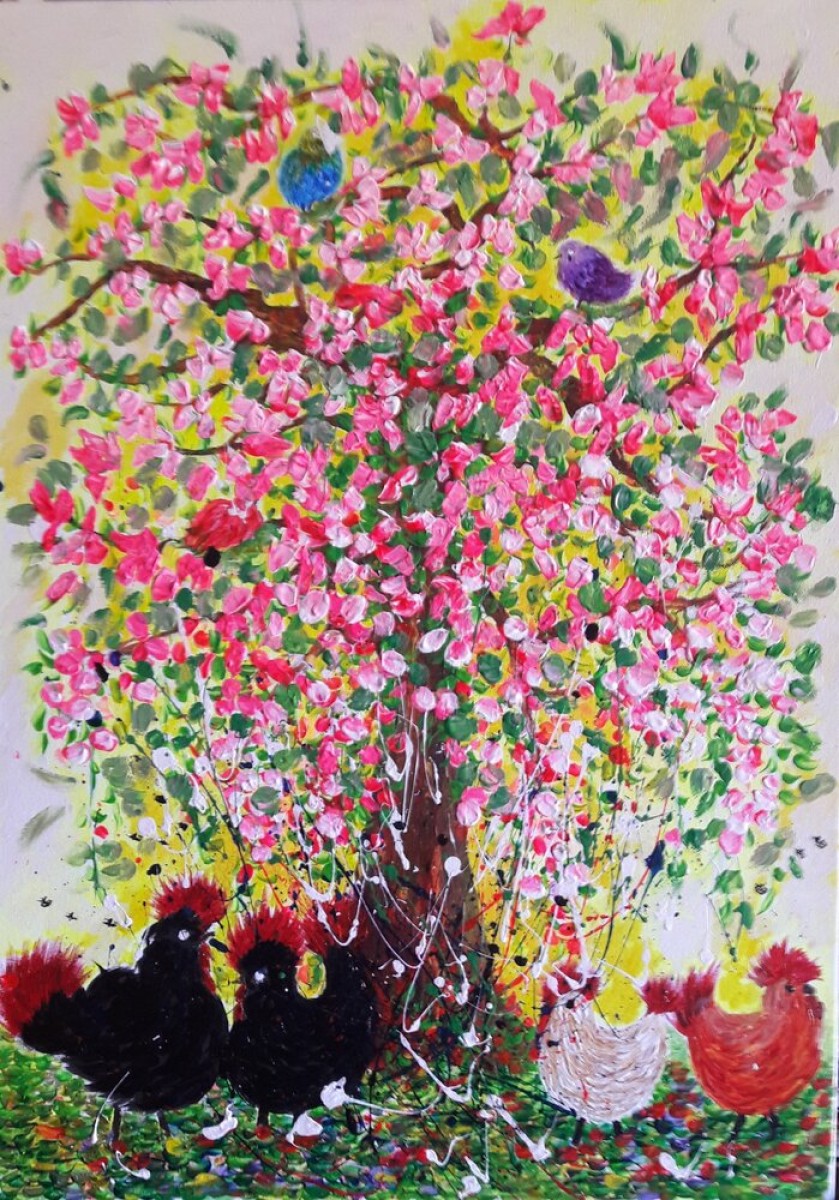 Arbre rose, de Christiane Guerry The Art Cycle