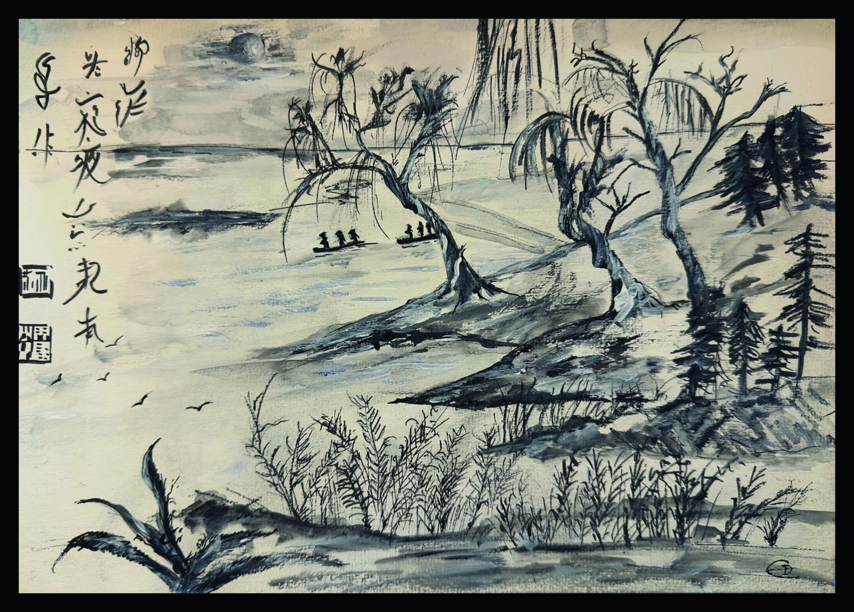 Chinoiserie sur le fleuve, de Didier Colomès The Art Cycle