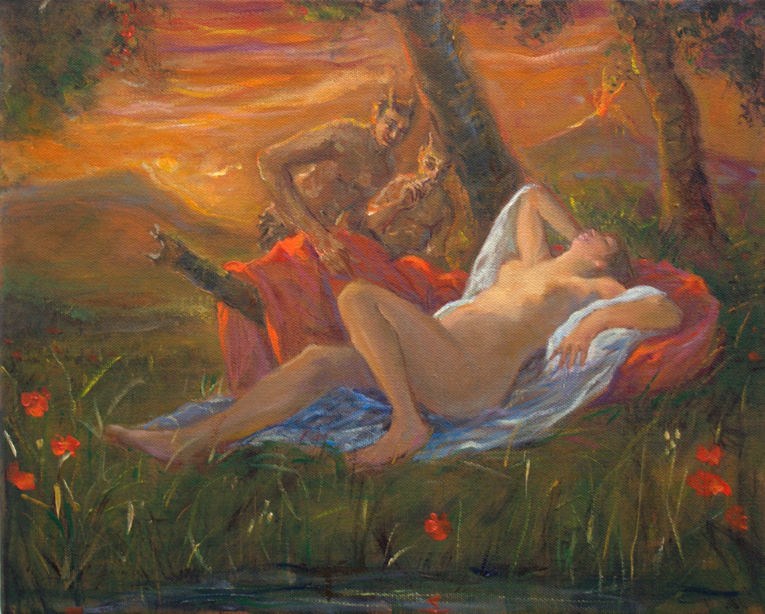 Nymphe épiée par des Satyres, de François Pagé The Art Cycle