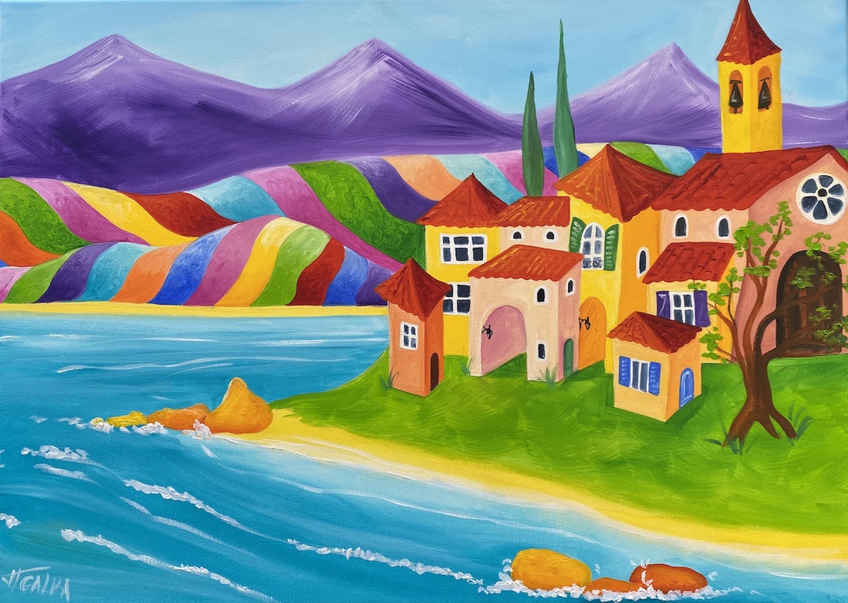 Au bord de mer, de Galka The Art Cycle