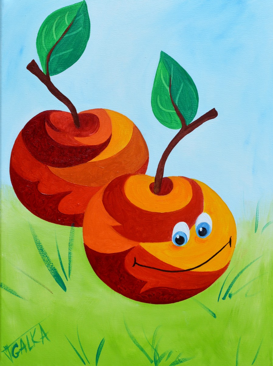 Deux pommes, de Galka The Art Cycle