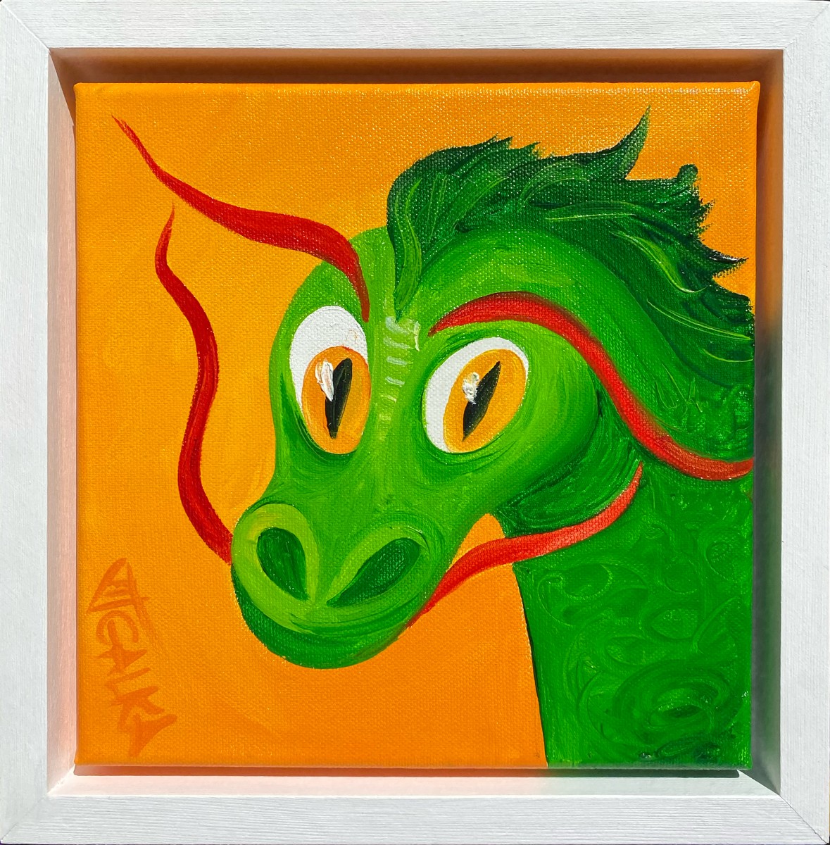 Petit dragon vert d10, de Galka The Art Cycle