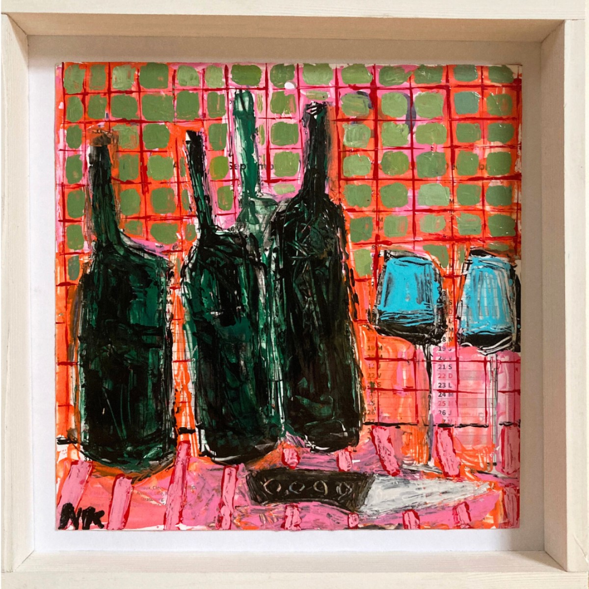 BOUTEILLES A DAMIER, de Germain Henneka The Art Cycle