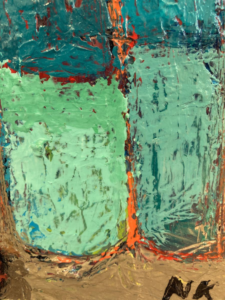 germainhenneka bouteillesetdamierorangeetvert theartcycle photo_secondaire 1743127877.jpeg The Art Cycle