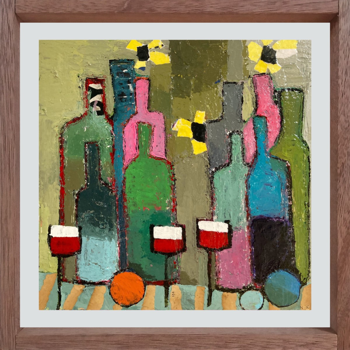 Des bouteilles et des fleurs, de Germain Henneka The Art Cycle