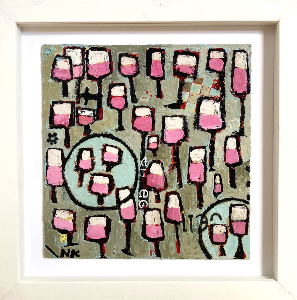 VERRES DE ROSE ET RONDS BLEUS, de Germain Henneka The Art Cycle