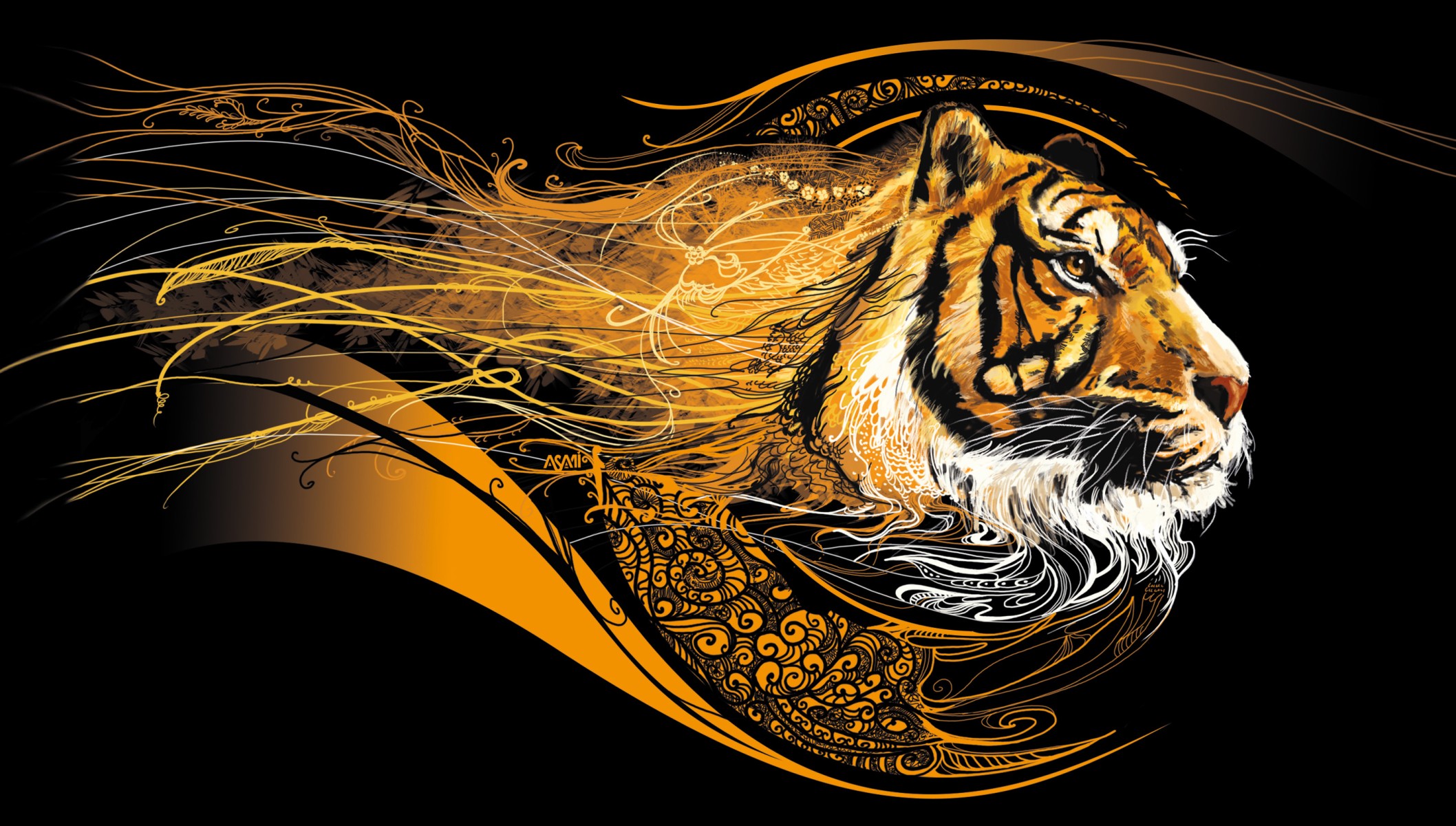 Tigre deco, de Asamijess The Art Cycle