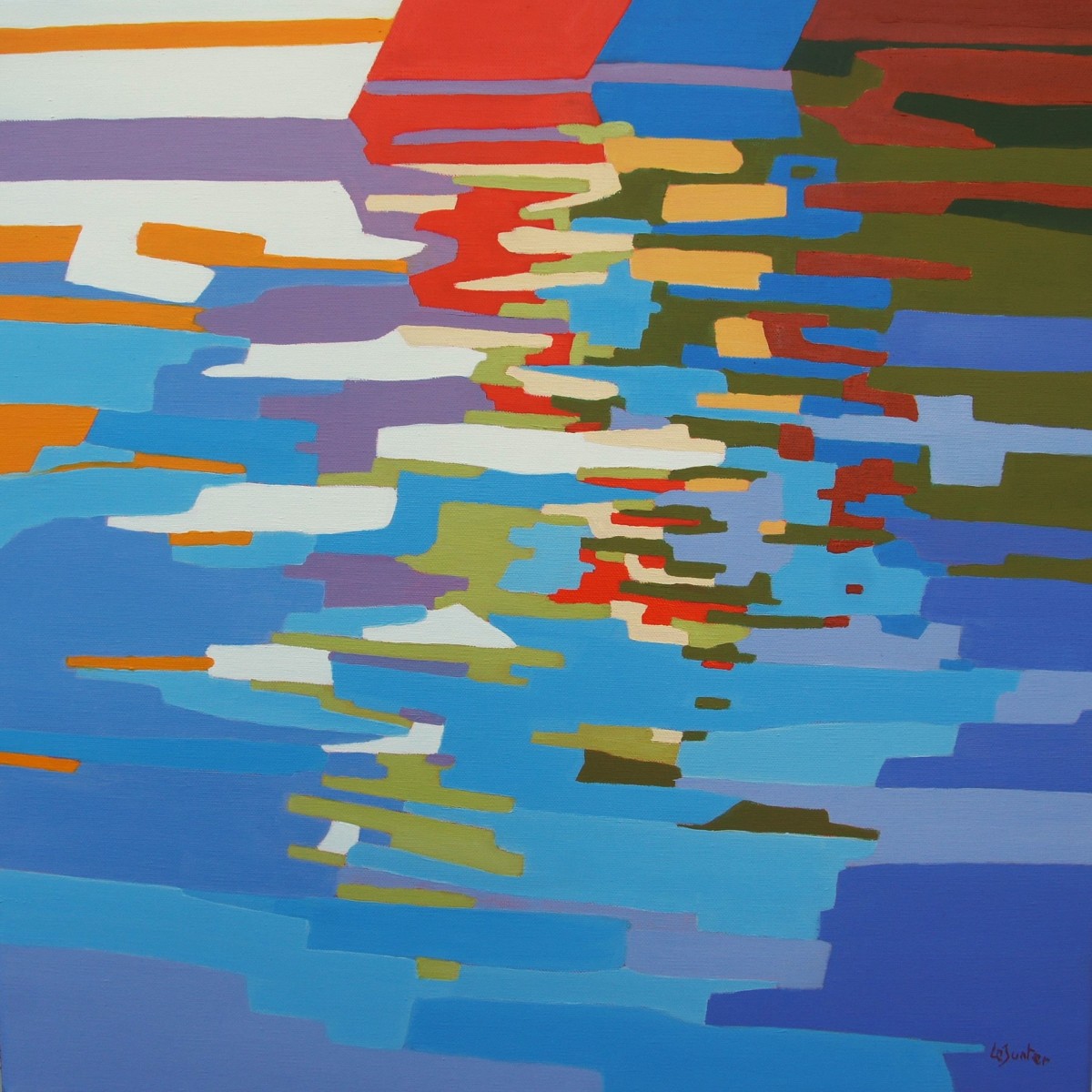 Reflets dans le port , de Le Junter The Art Cycle