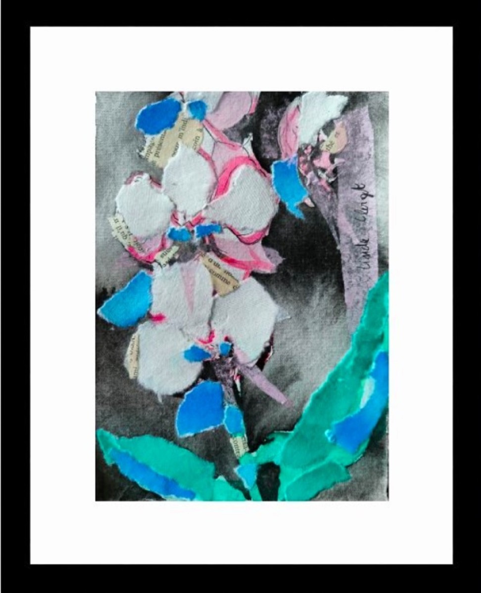 Chuchotements d'Orchidée – Encre et Coll, de Linda Clerget The Art Cycle