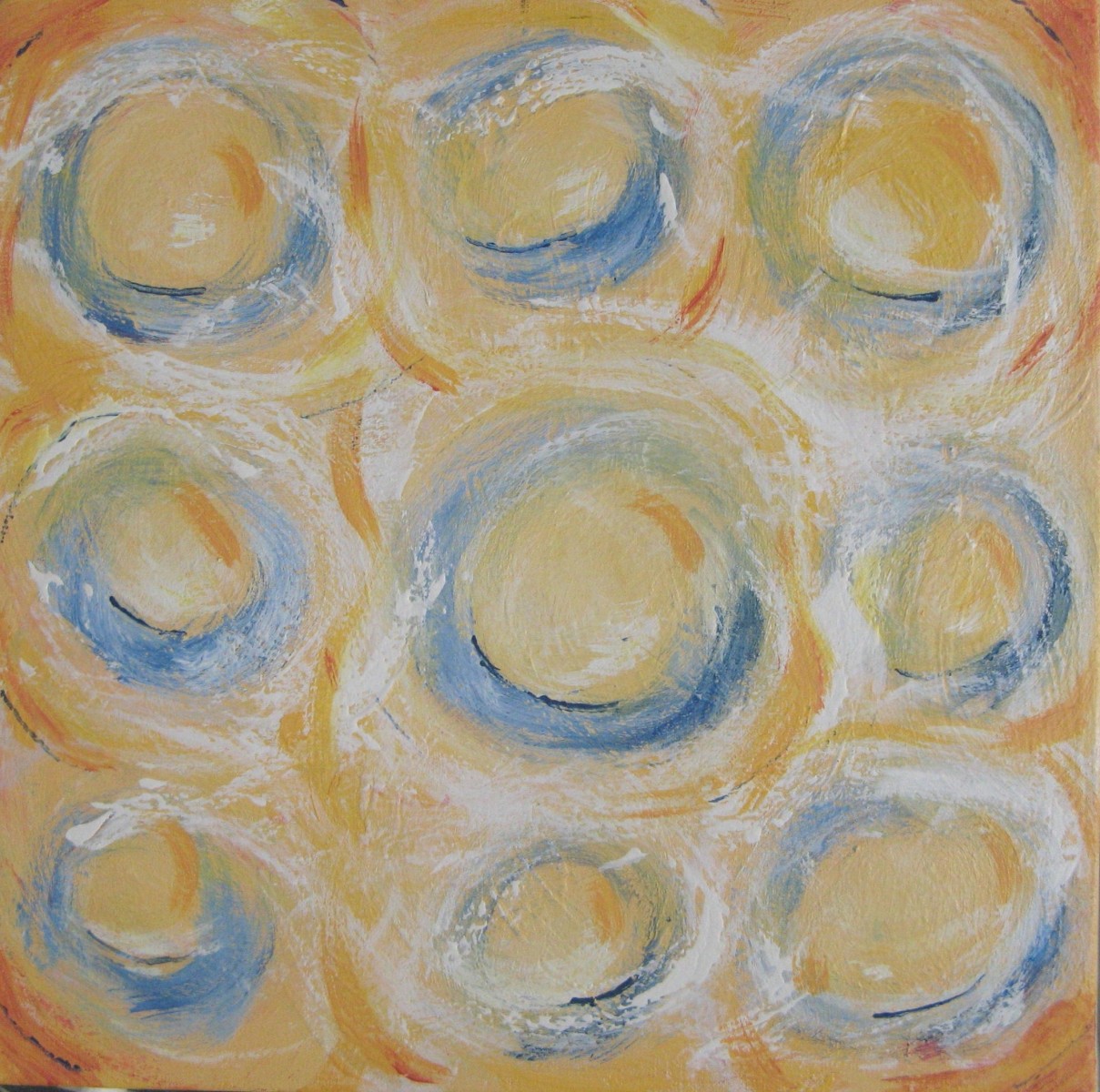 Accumulations sur fohd jaune, de Marco The Art Cycle