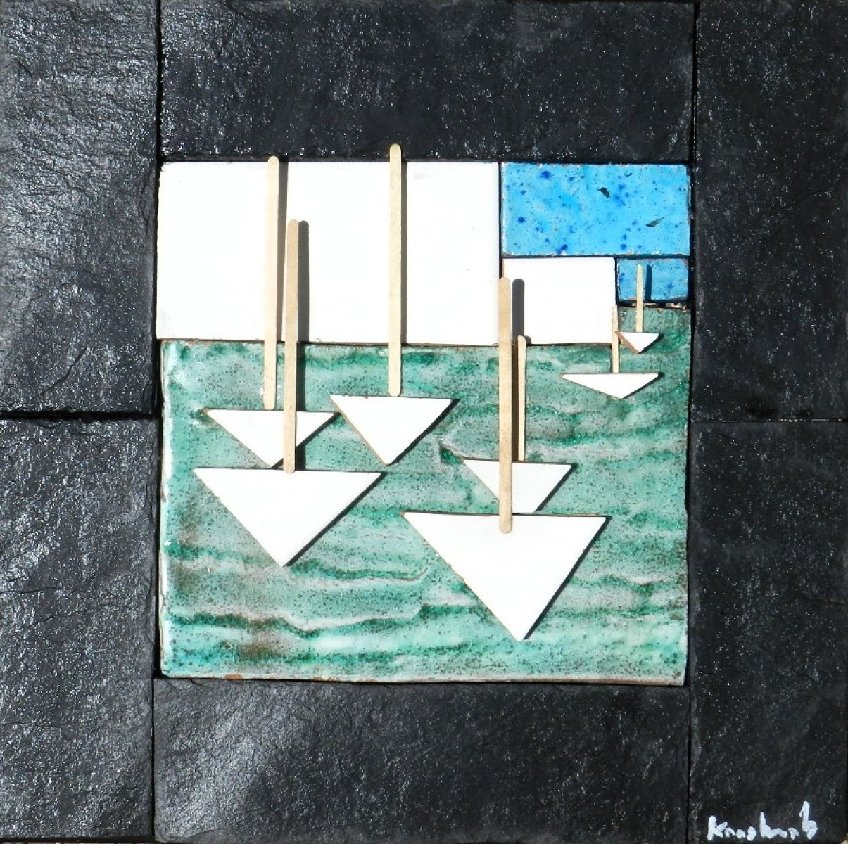 Mouillage face aux falaises 1, de Marc Kraskowski The Art Cycle