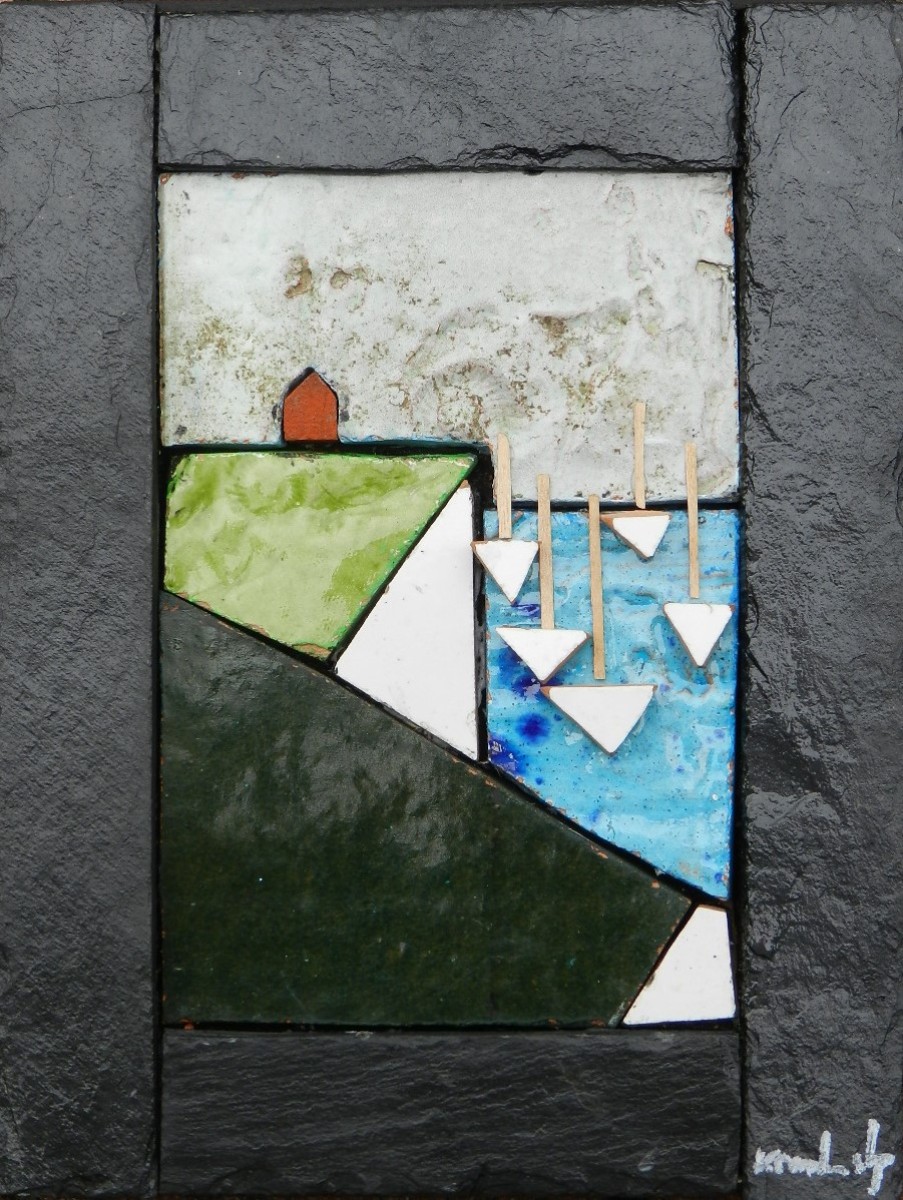 Mouillage vu du haut des falaises, de Marc Kraskowski The Art Cycle