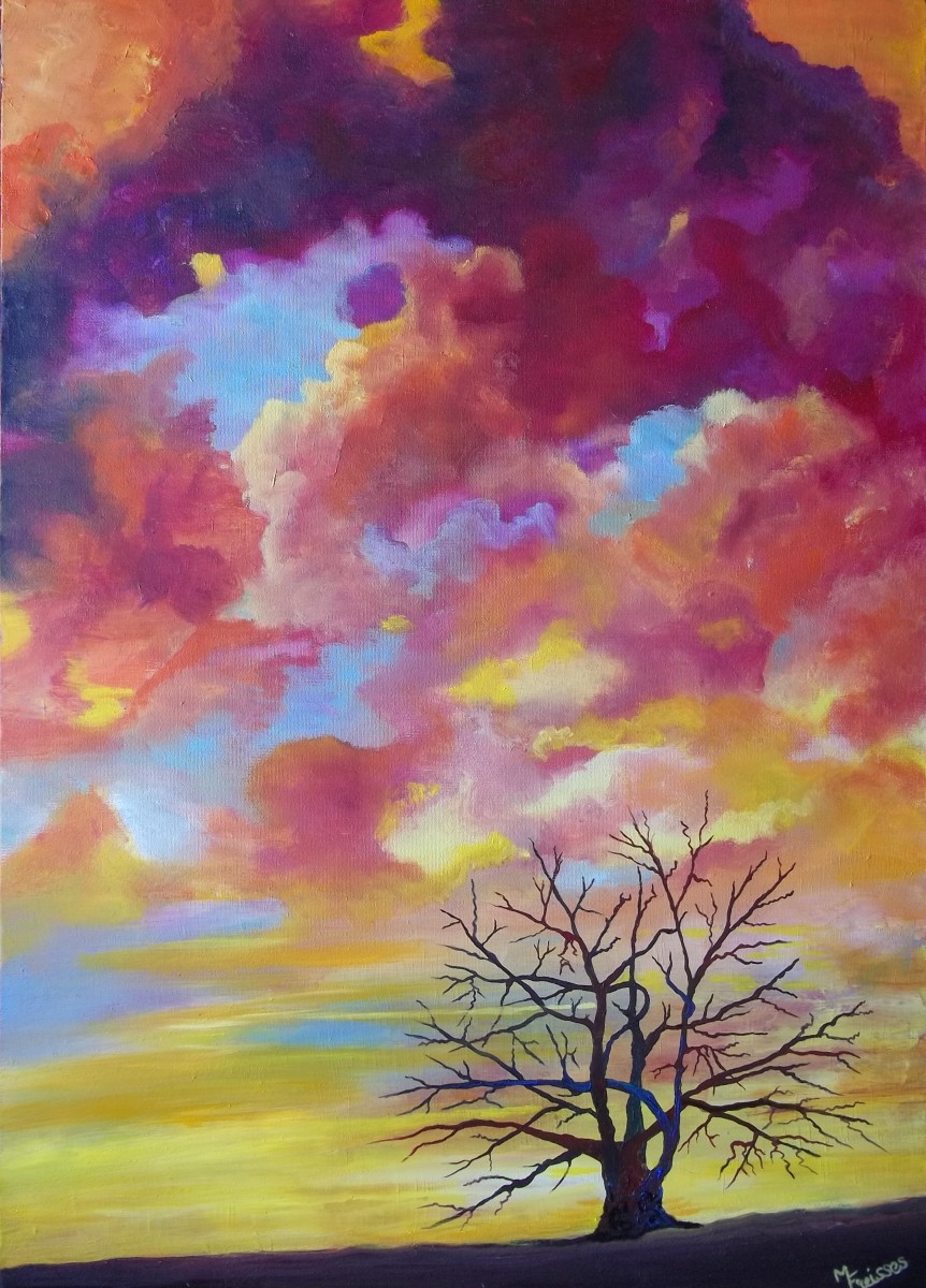 Chêne noir au couchant, de Flamaelle The Art Cycle