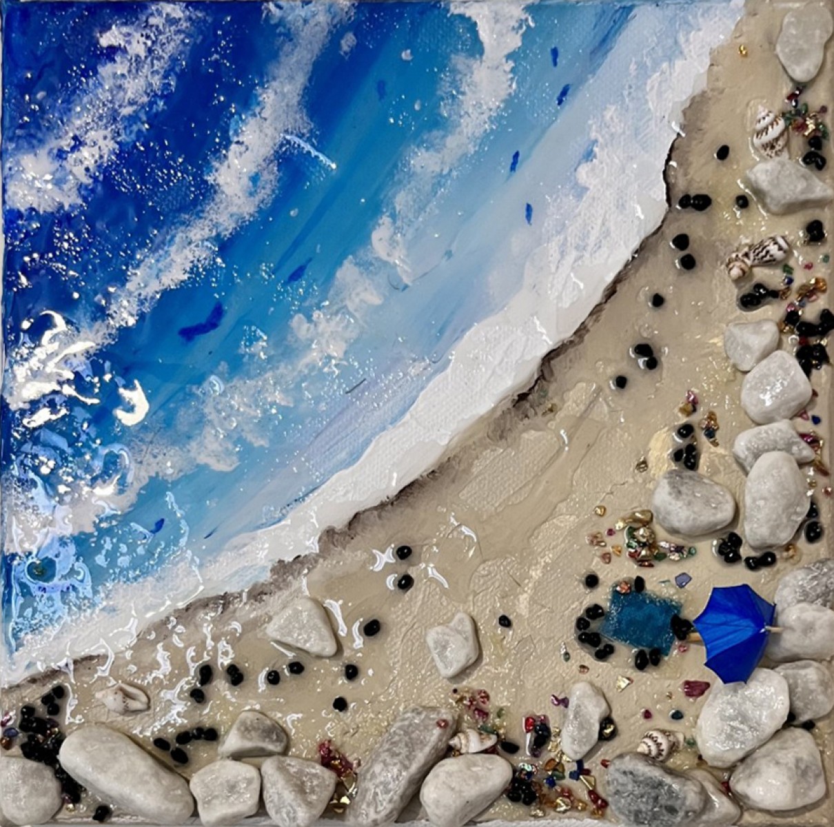 Plage vue du ciel, de Atelier de Mely The Art Cycle