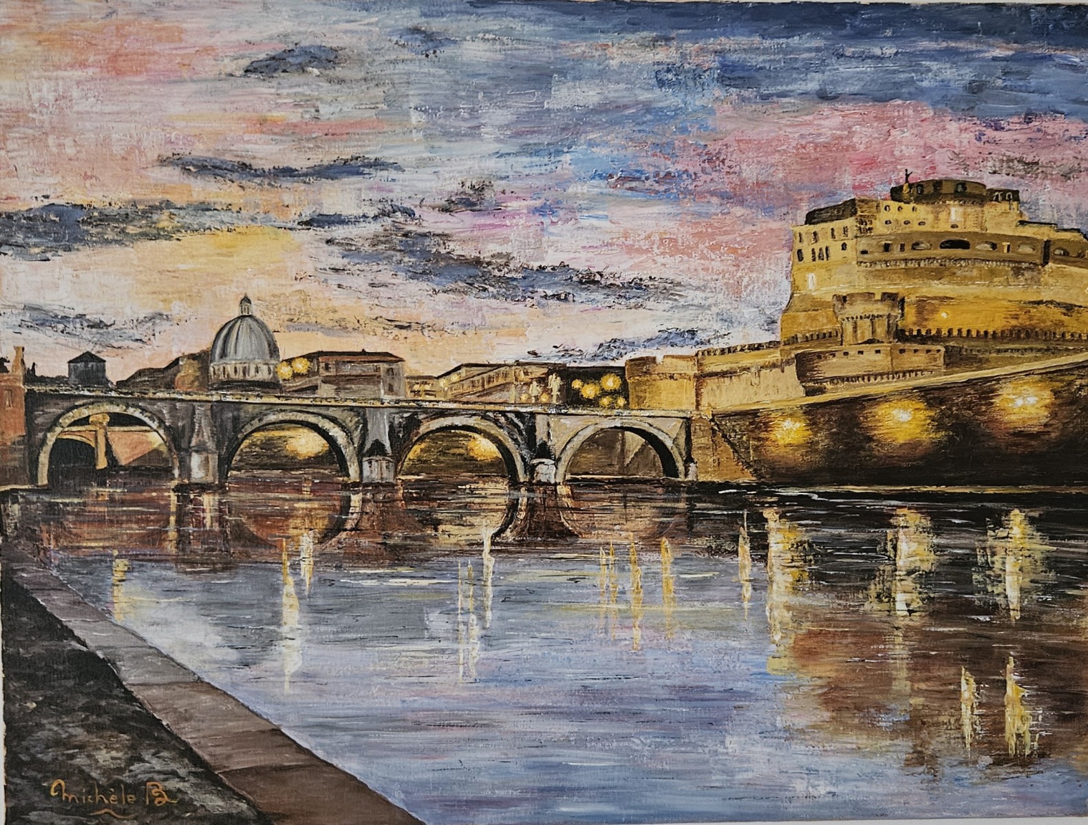 Pont et Château St Ange, de Michèle B The Art Cycle