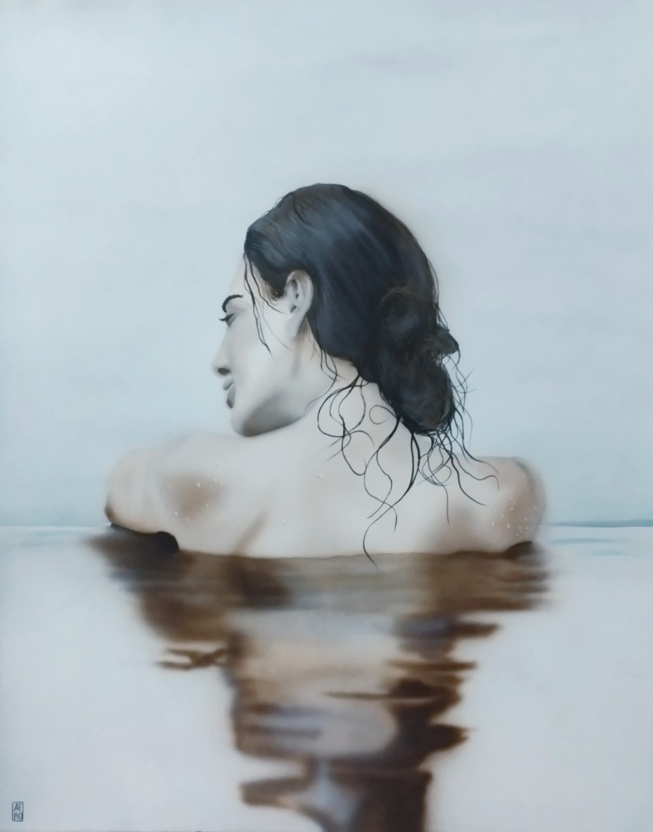 Baignade, de Michel Ruelle dit Aero The Art Cycle