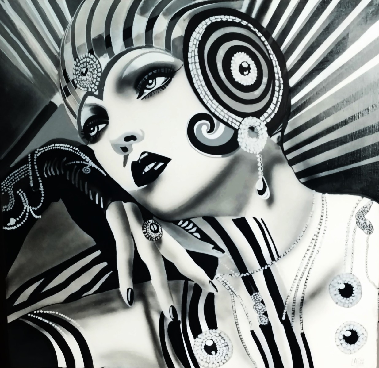 Femme aux diamants, de Michel Ruelle dit Aero The Art Cycle