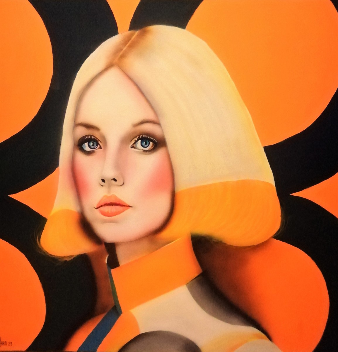 Pop girl 70, de Michel Ruelle dit Aero The Art Cycle
