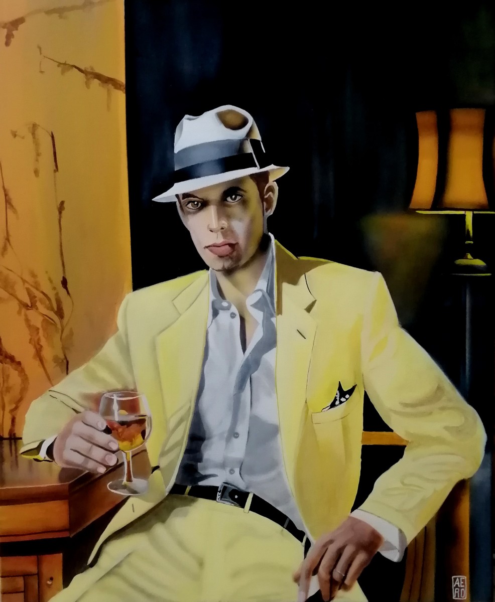Un homme en jaune, de Michel Ruelle dit Aero The Art Cycle