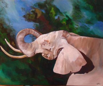 Portrait d éléphant, de Anne Zamo The Art Cycle
