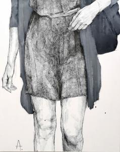 Encre grattée et gris tricot, de Astrid Steenbrink The Art Cycle