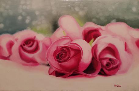 Tout en rose, de Brigitte Dziura The Art Cycle