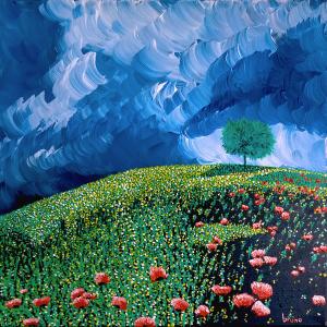 Coquelicots dans la prairie, de Bruno Deman The Art Cycle