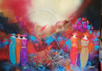 Au jardin des fleurs, de Chantal Longeon The Art Cycle